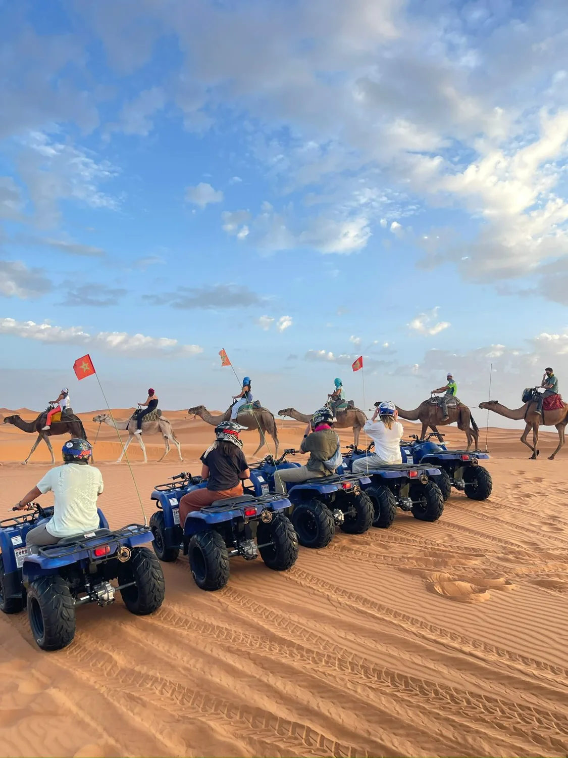 Sunset camel ride in Merzouga