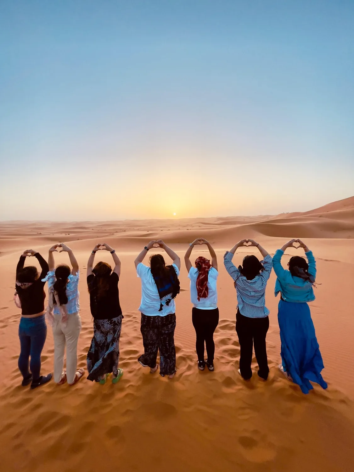 Desert sunset in Merzouga